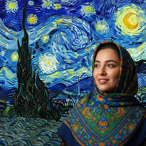 Woman with Headscarf in Van Gogh Painting | Artistic Impression