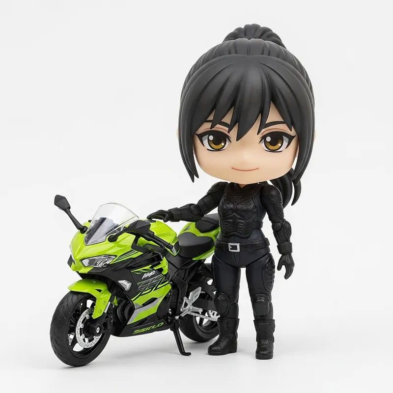 Funko Pop Lady on Ninja 400 Motorcycle