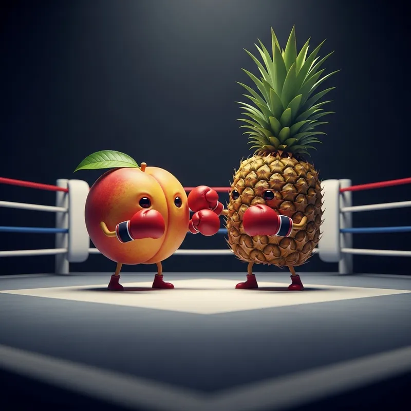 Peach vs Pineapple: A Boxing Match in Style