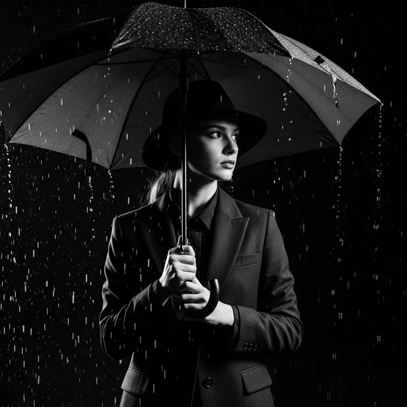 Seductive Black and White Portrait: Woman in Shower, Leica M10