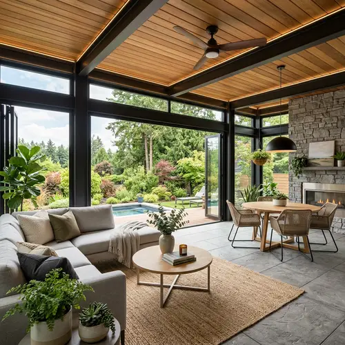 Modern Covered Porch Interior Design Ideas