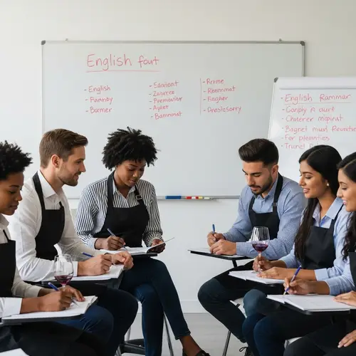Sommeliers Learning English: A Diverse Classroom Experience