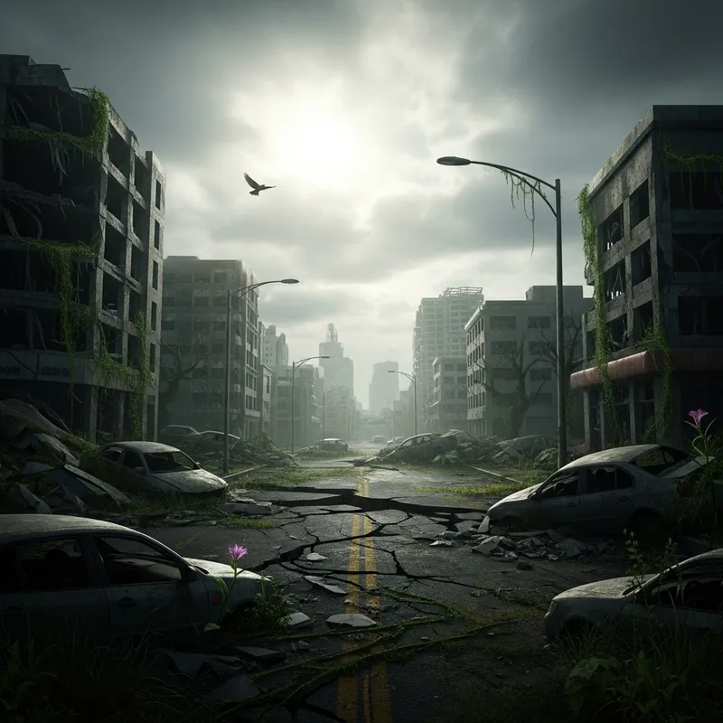 Apocalyptic World: Dark and Gritty Landscape