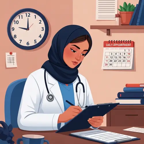 Professional Female Doctor in Cozy Office Setting