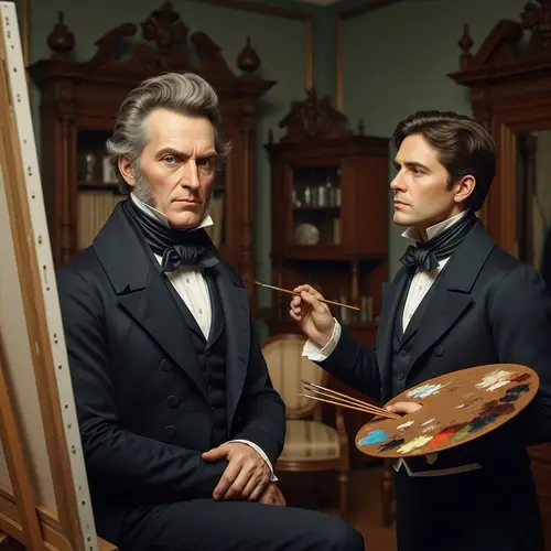 19th Century Politician Portrait | Antique Furniture Room