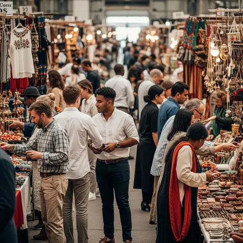 Diverse Barter Trade Scene: Traditional Commerce Exploration