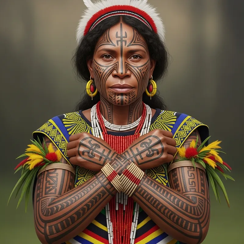 Papua New Guinea Woman: Traditional Attire & Tribal Tattoos