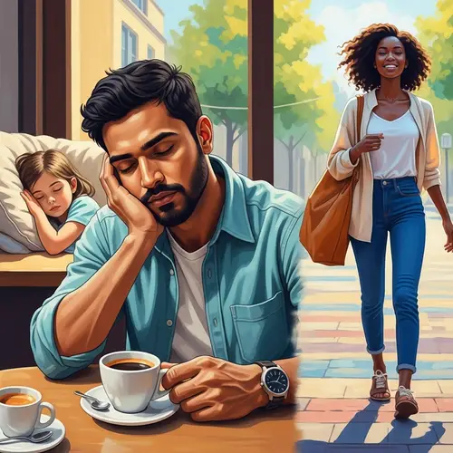 Tranquil Cafe Scene: Multicultural Moments of Calm