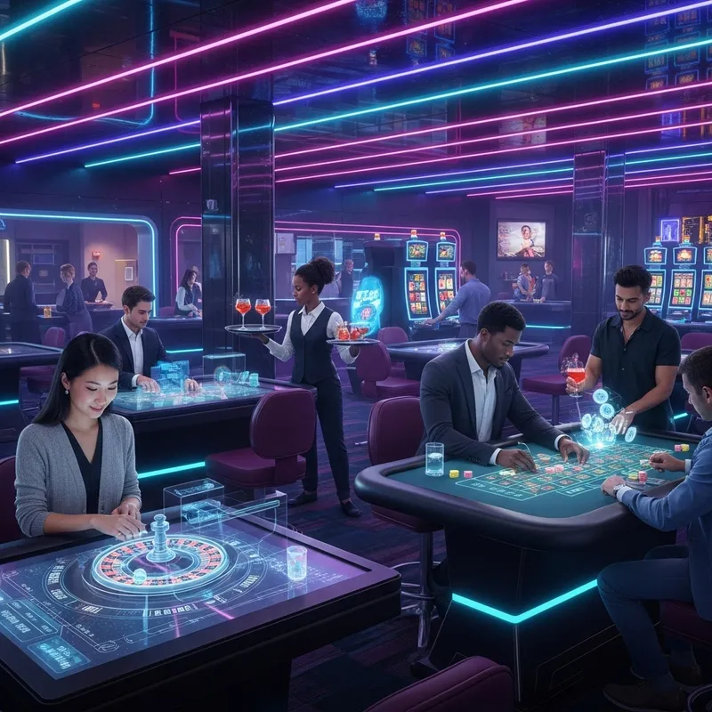 Futuristic Casino: High-Tech Gaming & Energetic Nightlife Futuristic Casino: High-Tech Gaming & Energetic Nightlife