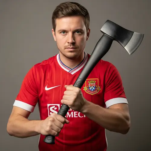 Passionate Football Fan with an Axe | Unique Sports-Lumber Enthusiast