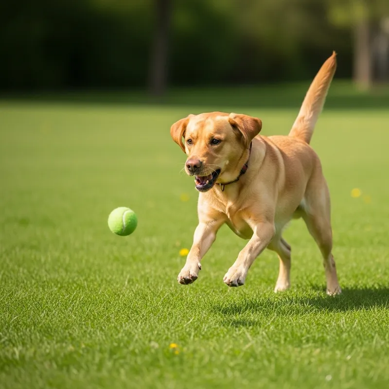 Golden Retriever Playfully Enjoying Sunny Day at the Park