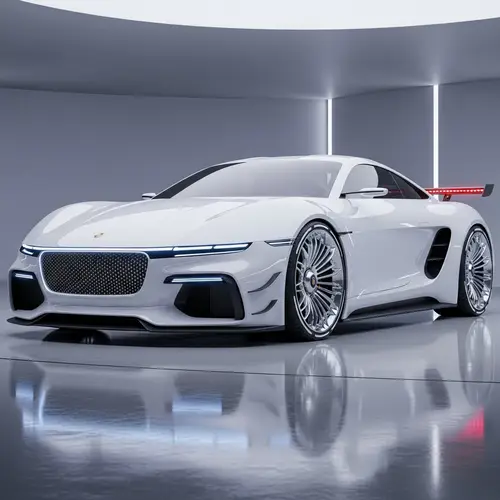 Luxurious White Porsche 911 Redesign with Aerodynamic Body Kit