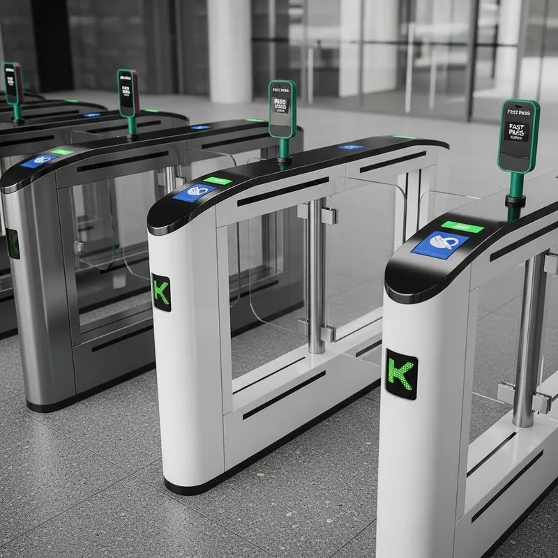 Sleek Glass Turnstile Designs for Fast Pass Systems