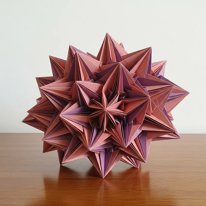 Elegant Origami Abstraction with Geometric Shapes