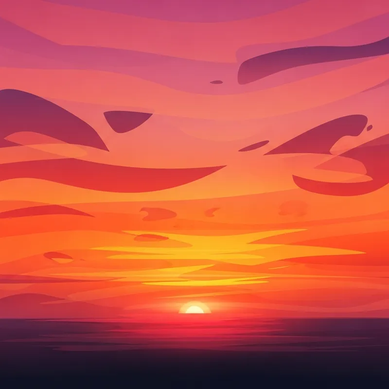 Sunset Abstraction | Dynamic Color Symphony