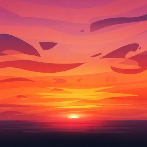 Abstract Sunset Art | Colorful Sky Painting