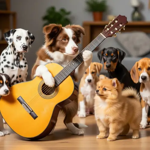 Adorable Puppies Playing Guitar | Musical Dog Harmony