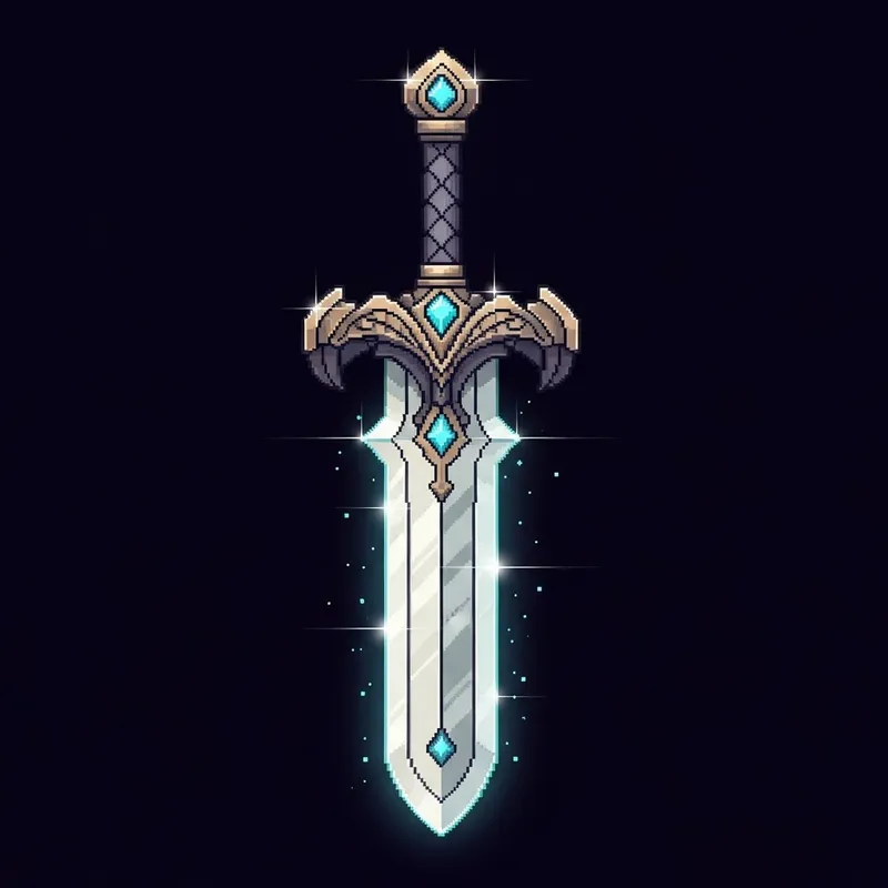 Pixelated Sword Design: A Strong and Valorous Weapon for Gamers
