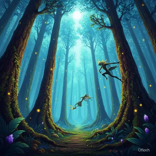 Magical Creature in a Mystical Forest