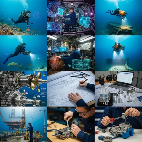 Marine Engineering Student Collage: Underwater Exploration & Marvels
