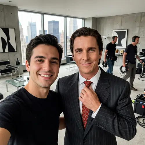 Realistic Selfie with Patrick Bateman in NYC