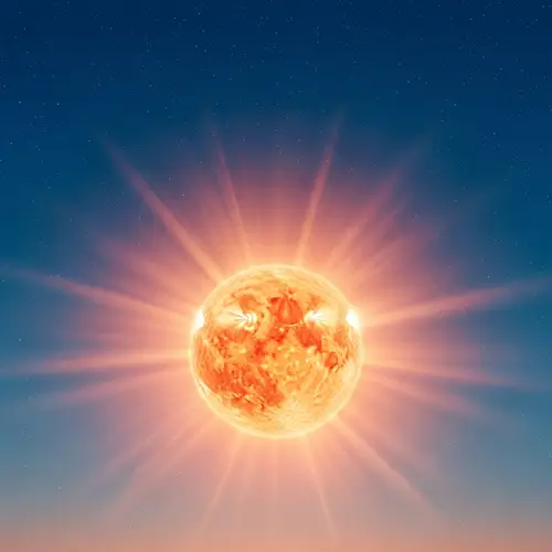 Radiant Sun in Cloudless Sky - Tranquil Beauty Captured