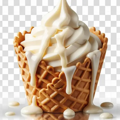 Waffle Cone with Sweet Condensed Milk