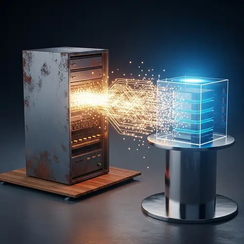 Data Transfer: Old to New Database Transformation