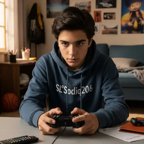 Teenage Boy Playing Video Game | Gamer's Room Ambiance