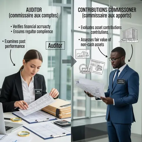 Auditor vs. Contributions Commissioner: Visual Representation in Corporate Setting