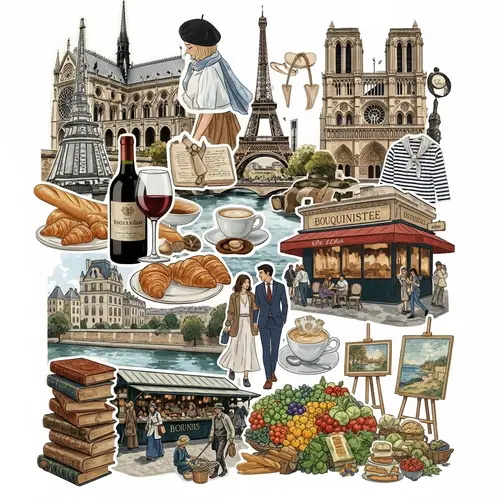 Cultural Collage of Paris: Iconic Landmarks & Symbols