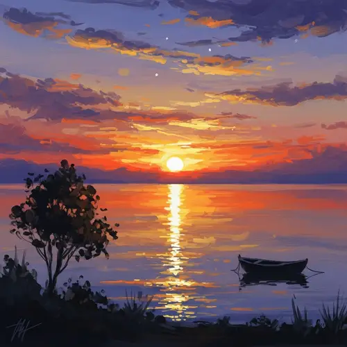 Stunning Impressionist Sunset Artwork