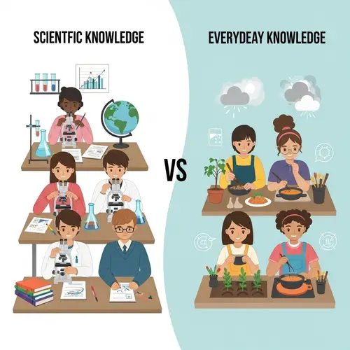 Scientific vs Everyday Knowledge: A Visual Comparison