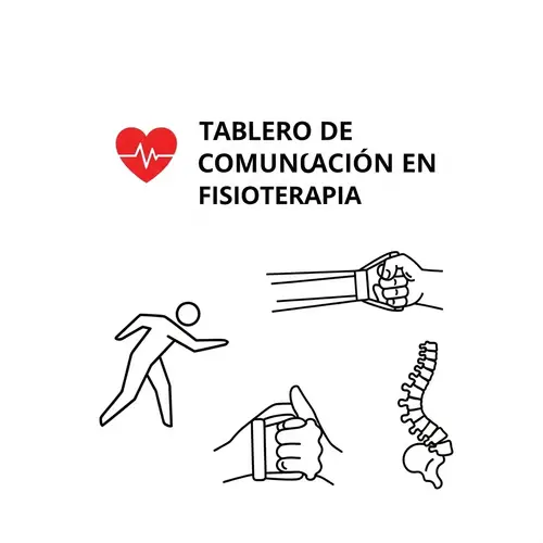 Physiotherapy Communication Board Design with Heart Symbol