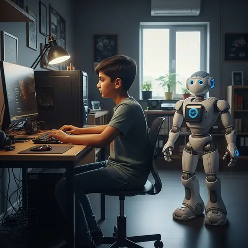 Young Innovator and Robot: Future of Technology