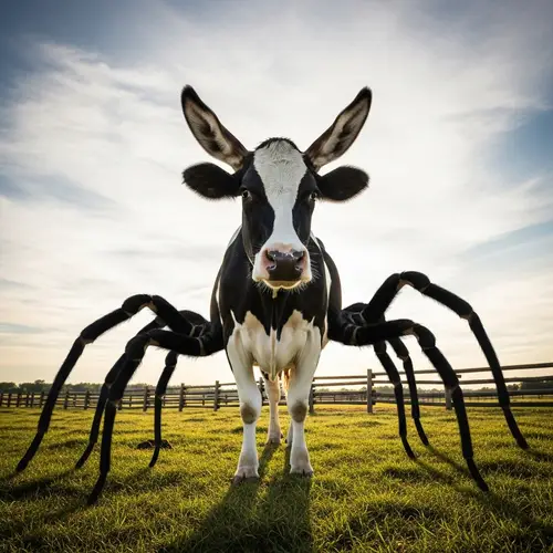 Cow with Spider Legs and Donkey Ears