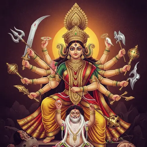 Divine Power of Durga Mata: A Digital Masterpiece
