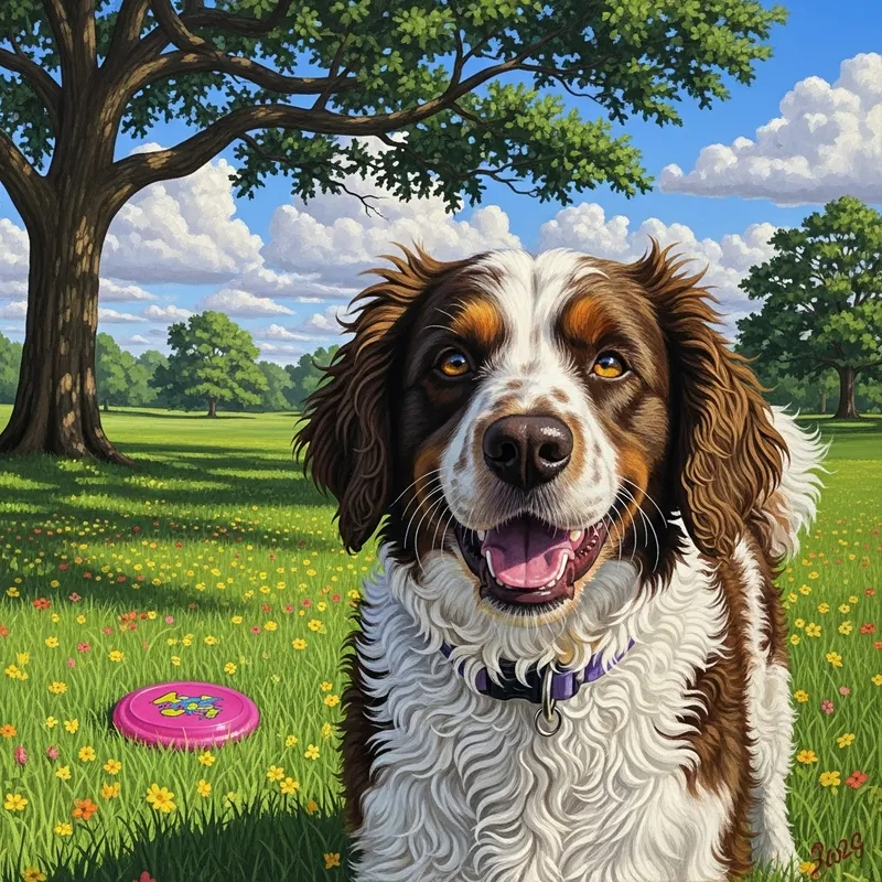 Joyful Dog Playing in the Park Artwork