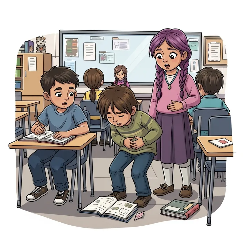 Native American Classroom Scene: Kids & Challenges