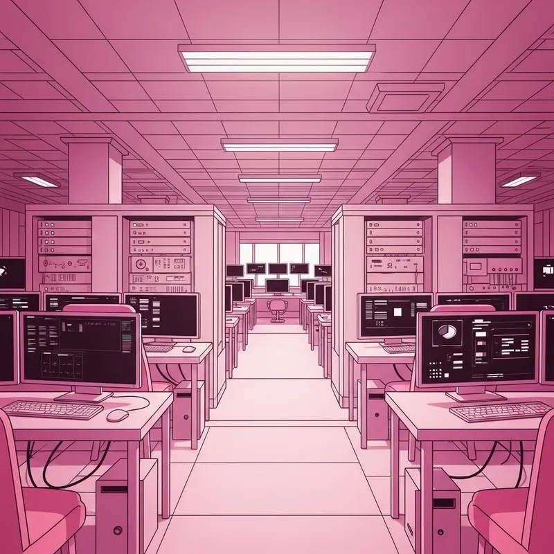 Modern Spacious Server Room with Mining Farm