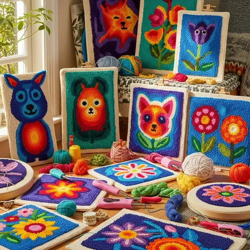 Colorful Punch Needle Projects for Beginners | Showcase Your Skills