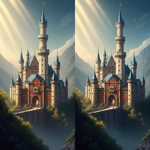 Majestic Castle in Enchanting Landscape | Fantasy Artwork