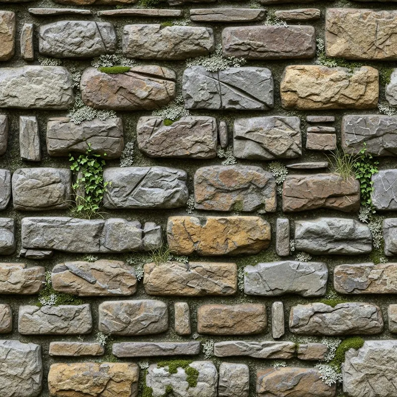 Seamless Rustic Medieval Stone Wall Design