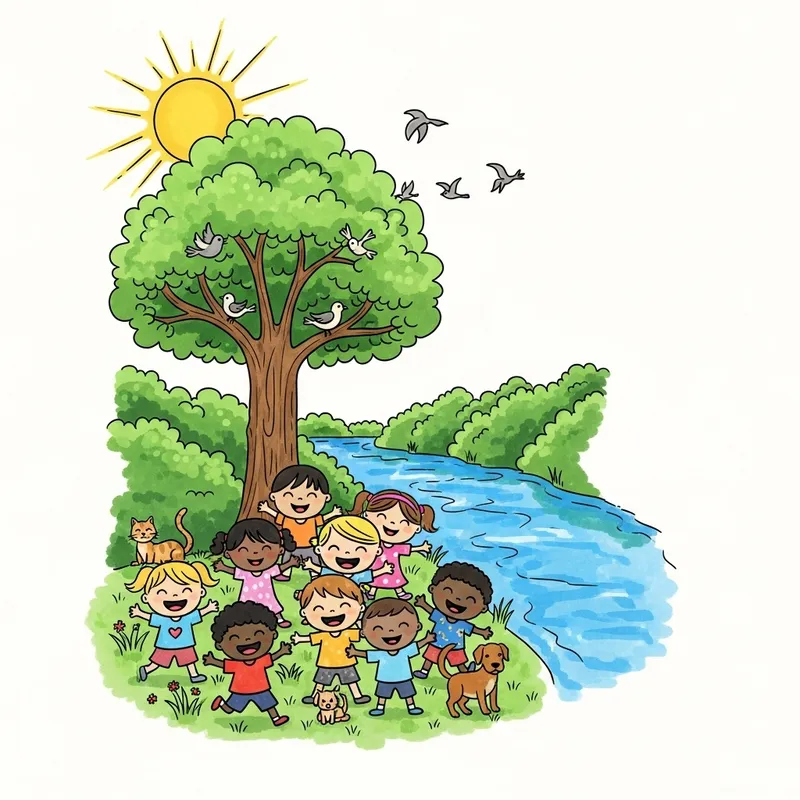 Cute Doodle Drawing on the Importance of Life