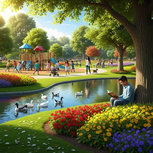 Vibrant Park with Diverse Activities | Local Community Haven