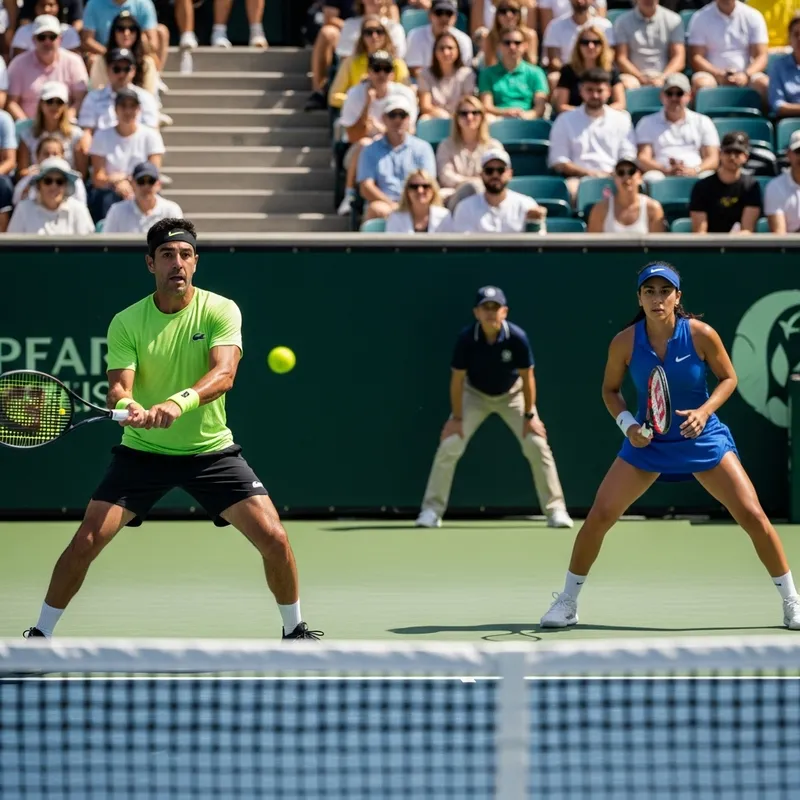 Exciting Tennis Game | Hispanic Male vs. Middle-Eastern Female Exciting Tennis Game | Hispanic Male vs. Middle-Eastern Female