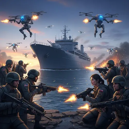 Technology vs Humanity: Waterfront Skirmish