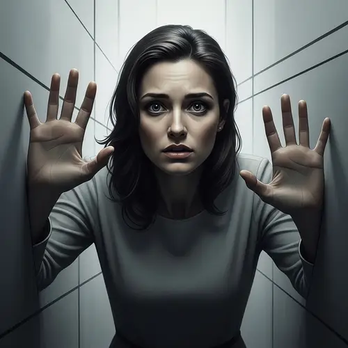 Caucasian Woman Feeling Trapped - Emotional Symbolism