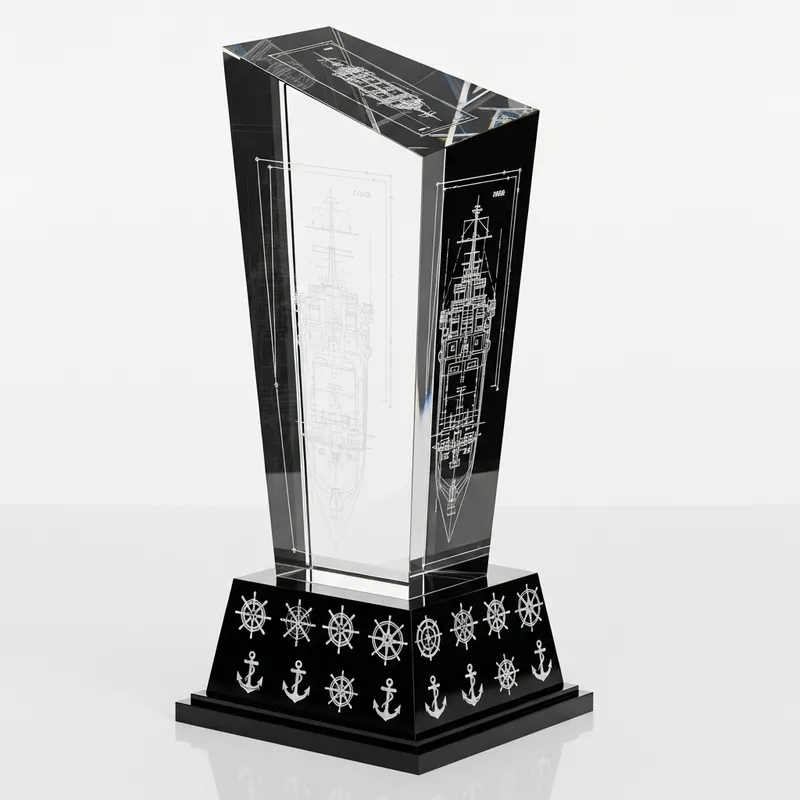 Ship Blueprint Trophy | Exquisite Naval Constructors Innovation