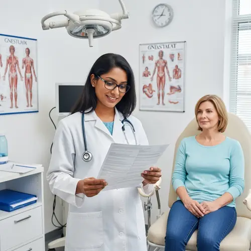 Professional Female Gynecologist in Modern Clinic Setting